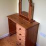 Solid Wooden Dressing Table With Matching Arched Mirror Image 5