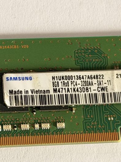 8GB SODIMM DDR4 Memory Module, Samsung [Tested Working]