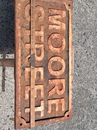 Georgian Cast Iron Moore Street Sign(5.6kgs)