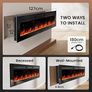 50/127cm Electric Fireplace, 900W - 1800W Heat Output, Ultra-Slim Wall-Mounted or Recessed Electric Fireplace Inserts with App & Remote Control, Timer, 20 Flame Colors Black) Image 6