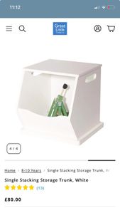 Toy storage trunk white from Great Little Trading Company