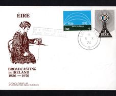 1976 Ireland 50th Anniversary of The Irish Broadcasting Service (RTE) Commemorative Stamp Illustrated First Day Cover (FDC) with Luimneach (Limerick) cancel