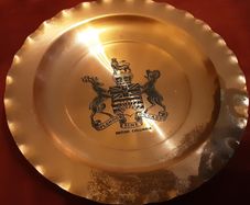 copper coat of arm's plate