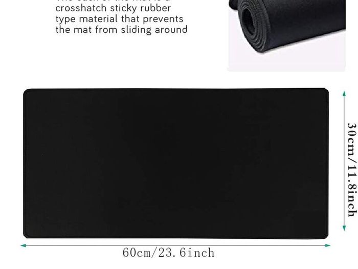 Mouse mat/Large Mouse Pad 600 300 3 mm | XL mousepad | desk mat/Gaming Mouse pad | improved precision and speed | rubber base for stable grip on smooth surfaces | table pad(60 30 Black