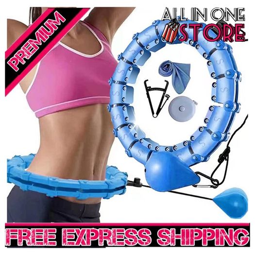 Smart Hula Hoop for Adults, Weighted Hoola Hoops 27 Knots Detachable Ring Adjustable Size, Hula Hoops with Auto-Spinning Ball MULTIPLE COLOURS AVAILABLE (FREE SHIPPING)