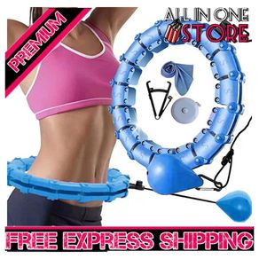 Smart Hula Hoop for Adults, Weighted Hoola Hoops 27 Knots Detachable Ring Adjustable Size, Hula Hoops with Auto-Spinning Ball MULTIPLE COLOURS AVAILABLE (FREE SHIPPING)