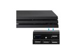 Ps4 Pro Console Dobe 5 Port Usb Hub 4 X Usb 2.0, 1 X Usb 3.0