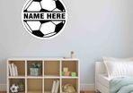 Personalised with name soccer sign for kids wall football sign with custom text
