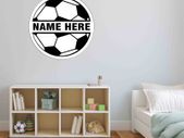 Personalised with name soccer sign for kids wall football sign with custom text