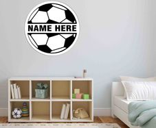 Personalised with name soccer sign for kids wall football sign with custom text