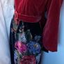 Sensational Original Biaun 1970s Vintage does 1940s Velvet Housecoat Dressing Gown Image 5