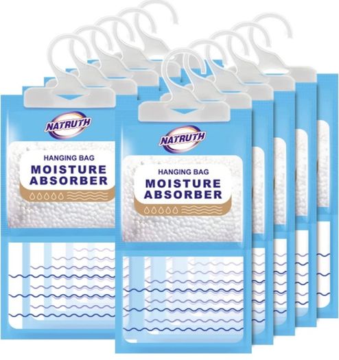 Wardrobe Dehumidifier Hanging Bags,10 PACKS Moisture Absorber Deodorate Moistureproof Desiccant Use for Kitchen Bathroom Wardrobe,Closet Dehumidifier Bags (FREE POSTAGE)