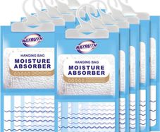 Wardrobe Dehumidifier Hanging Bags,10 PACKS Moisture Absorber Deodorate Moistureproof Desiccant Use for Kitchen Bathroom Wardrobe,Closet Dehumidifier Bags (FREE POSTAGE)