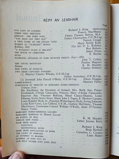 The Capuchhin Annual 1959. First Edition 524 Page Large Volume Paperback In Fair Condition.  See Photos For Same.