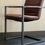 designer industrial cognac leather armchair Image 5