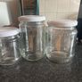 28 Glass Preserving Jars with Lids Various Sizes Job Lot Image 3