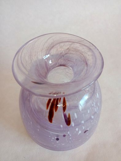 Caithness Scottish Art Glass Swirl Lavender Vase