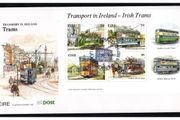 1987 Ireland Trams Commemorative Stamps Miniature Sheet An Post First Day Cover (FDC).