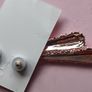 Zinc alloy rose gold colour earrings nrw Image 2