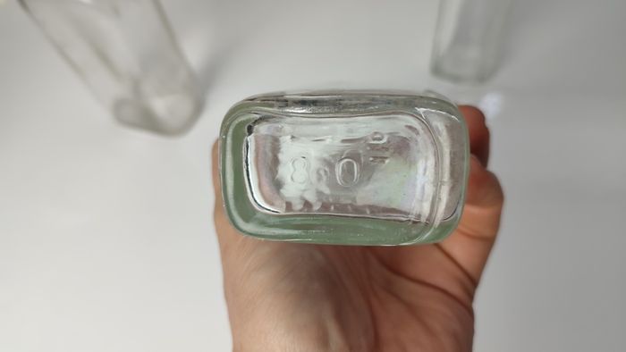 330 - Set of 3 Vintage Clear Glass Collectible Decorative Bottles