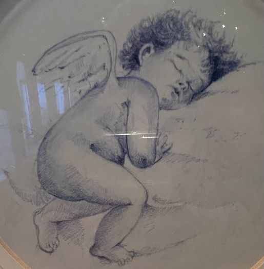 Framed Print titled "Cherub Sleeping"