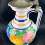 Vintage Art Pottery Hand Painted Pitcher Image 3