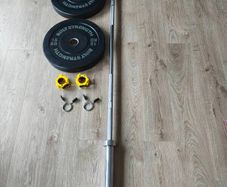 olympic bar and bumper plates