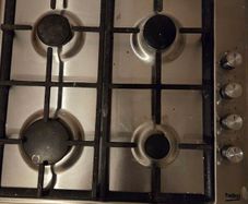 Gas 4 ring hob