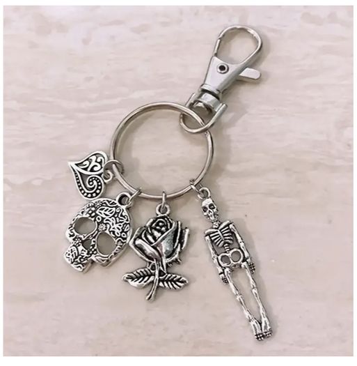 Skull & Skeleton Keyring