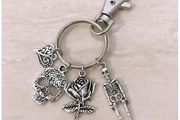 Skull &amp; Skeleton Keyring