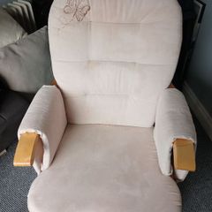 Reclining rocking nursery armchair