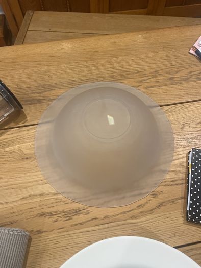 Frosted glass bowl