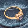 9 ct  blue sapphire and diamond ring size N Image 8