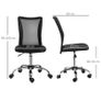Mesh Ergonomic Home Office Chair w/ Wheels Black Image 2