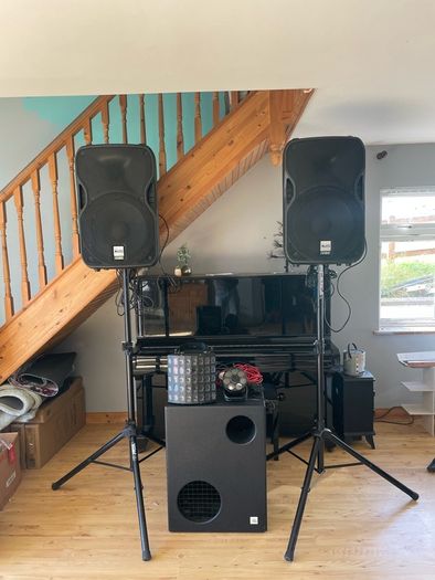 DJ PA system & lights