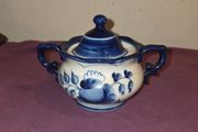 Vintage USSR hand painted Sugar Bowl