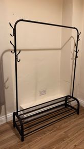 Coat rack with shoe rack