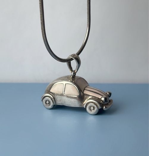Unusual Sterling Silver Car Pendant