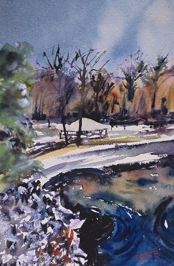 Stephen's green watercolour