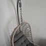 Hanging Egg Chair with Stand & Grey Cushions Image 6