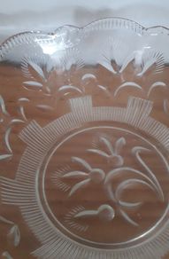 FRUIT BOWL - Vintage Glass Patterned