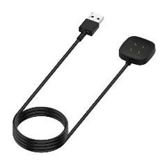 For Fitbit Sense 2 Magnetic Charging Cable Black