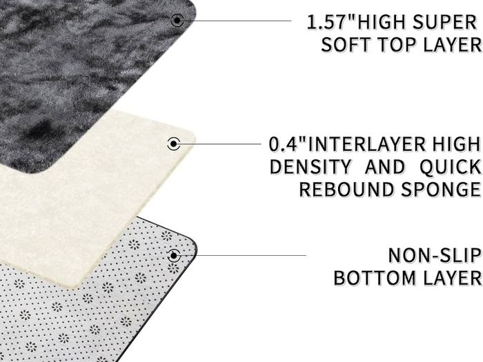 MULTIPLE SIZES AVAILABLE Rugs Living Room 160x230cm, Grey Area Rugs for Bedroom, Washable Anti Slip Extra Large Shaggy Soft Rug Fluffy Modern Floor Carpets Mat Beside Rugs for Kids Living Room