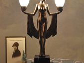 Table Lamp Villa Gatsby Art Deco Table Lamp Female Nude Bauhaus Lamp