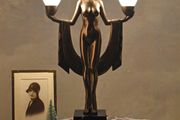 Table Lamp Villa Gatsby Art Deco Table Lamp Female Nude Bauhaus Lamp