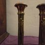 Antique Brass Candlesticks Image 3