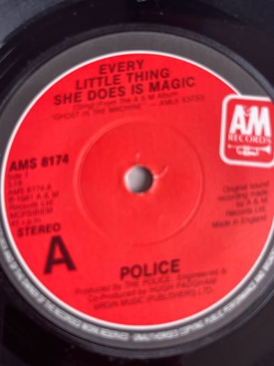 The Police. Every little thing she does is magic picture sleeve vinyl record single in vg+ condition