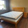 Solid oak king size bed and matching lockers Image 4