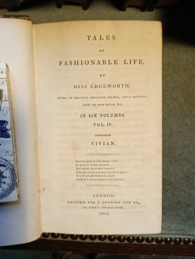 Tales of Fashionable Life by Maria Edgeworth - antique set