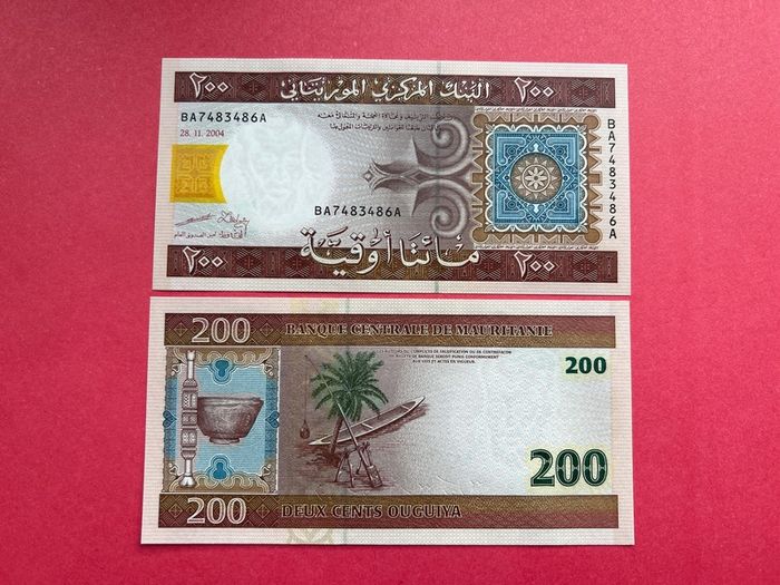 Mauritania. 200. Ouguiya. 2004  Pick 11a. ( Uncirculated )